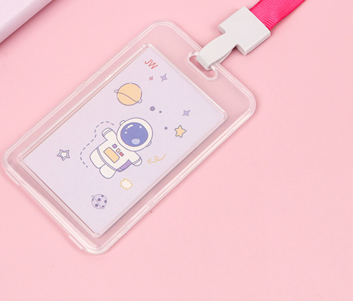 QR card holder with lanyard